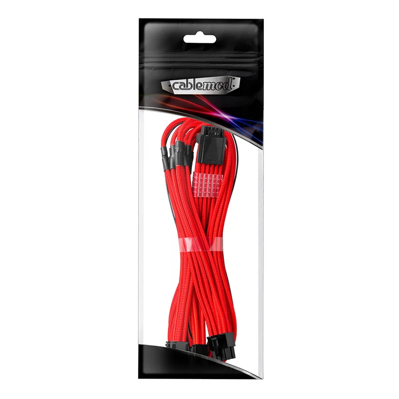 CableMod RT-Series PRO ModMesh 12VHPWR-auf-3x-PCI-e-Kabel für ASUS/Seasonic - 60 cm, rot