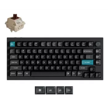 Mechanische 75%-Tastatur Keychron Q1 Ultra 8K – USB + RF Wireless + Bluetooth, RGB, Schwarz