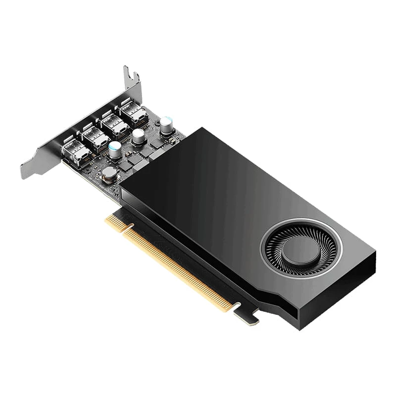 Grafikkarte PNY NVIDIA RTX A400, 4 GB GDDR6, 64-Bit, PCIe 4.0 x8, 4x DisplayPort 1.4a, aktive Kühlung