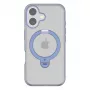 Schutzhülle Torras Ostand Spin für iPhone 16 – Blau, schlankes Profil, kabelloses Laden kompatibel