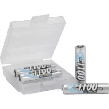 Ansmann Micro AAA wiederaufladbarer NiMH 4er-Pack + Box 1100 mAh 1,2 V 1 Satz 1311-0002 - Micro (AAA) - 1,10