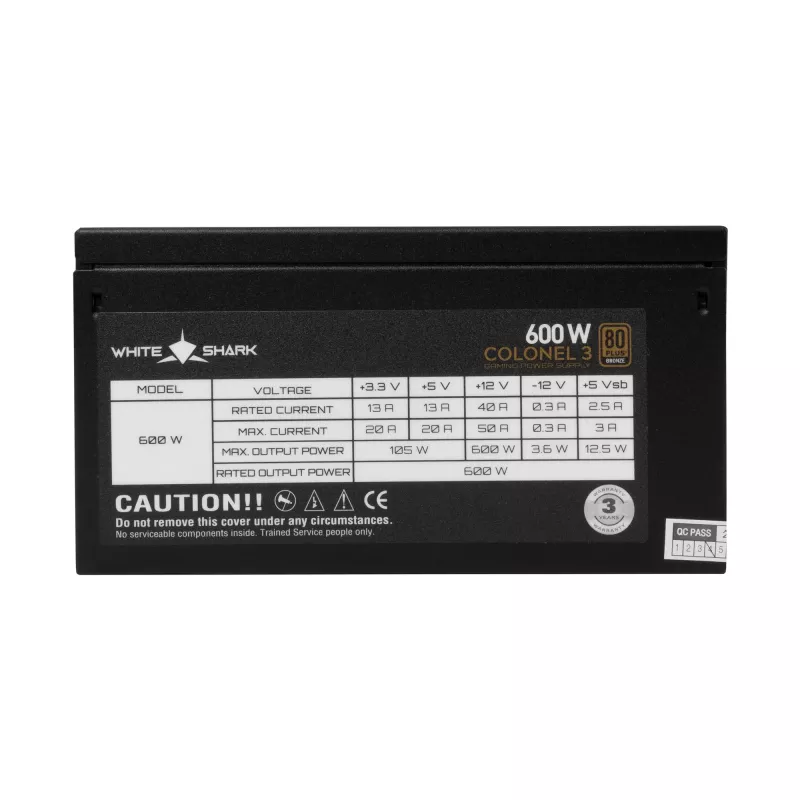 Netzteil White Shark GPSU-B600S Colonel-3 600W