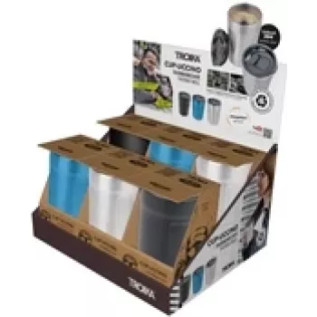 Thermobecher-Set TROIKA Thekendisplay 6×CUP-UCCINO — 6 Stück, isolierte Trinkbecher