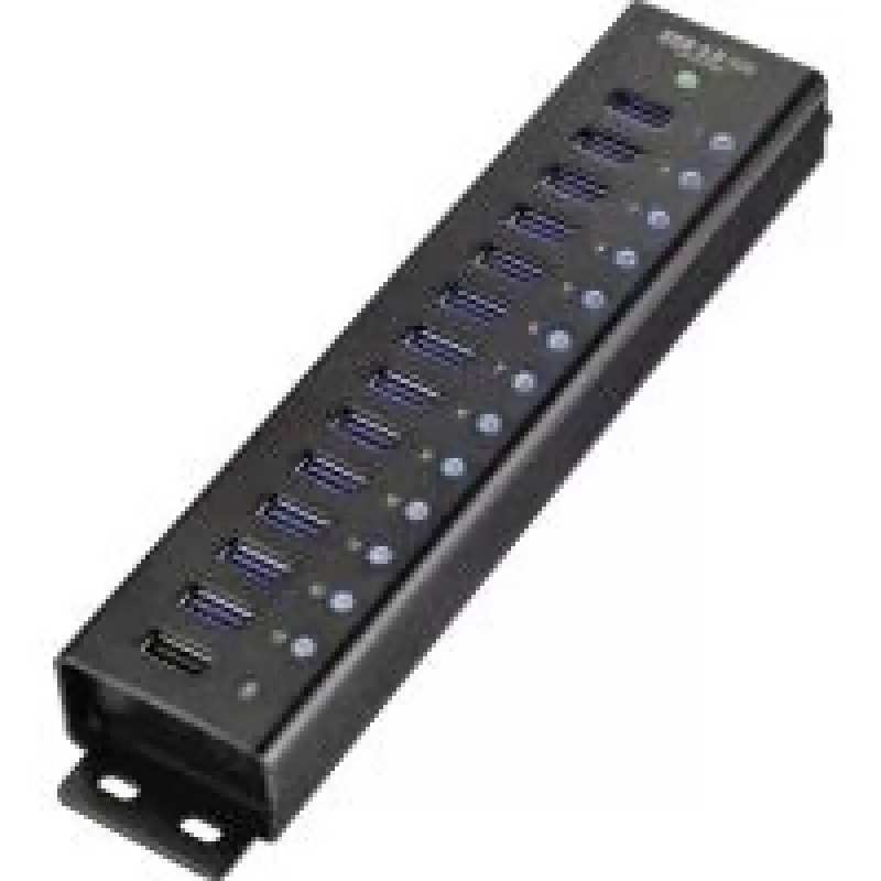 USB-Hub Renkforce 13+1 Ports Modell 1299048, Aluminiumgehäuse, wandmontierbar