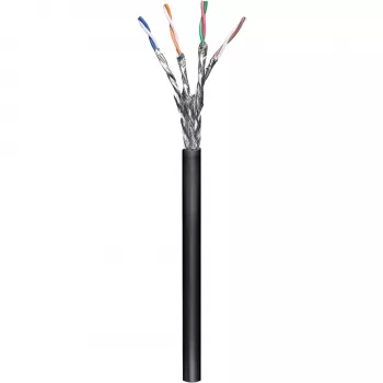 Wentronic goobay - Bulk-Kabel - 100,0m - SFTP, PiMF - CAT 6 - Litze - Schwarz (57195)