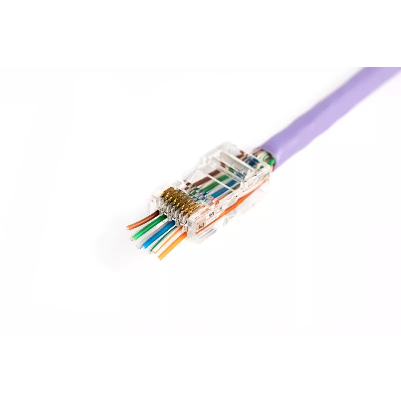 RJ45-Kabelstecker Digitus X-ML-6U-EZ Transparent Stecker 100 Stück