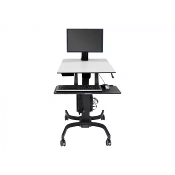 Ergotron WorkFit-C - Single LD Sit-Stand Workstation - Multimedia-Cart - Schwarz - Grau - 7,3 kg - 61 cm (24 Zoll) - 75 x 75, 100 x 100 mm - 360°
