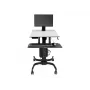 Ergotron WorkFit-C - Single LD Sit-Stand Workstation - Multimedia-Cart - Schwarz - Grau - 7,3 kg - 61 cm (24 Zoll) - 75 x 75, 100 x 100 mm - 360°