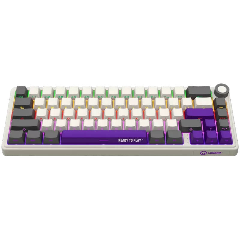 Kabellose mechanische Gaming-Tastatur LORGAR KBP70MW 65%-Layout Beige