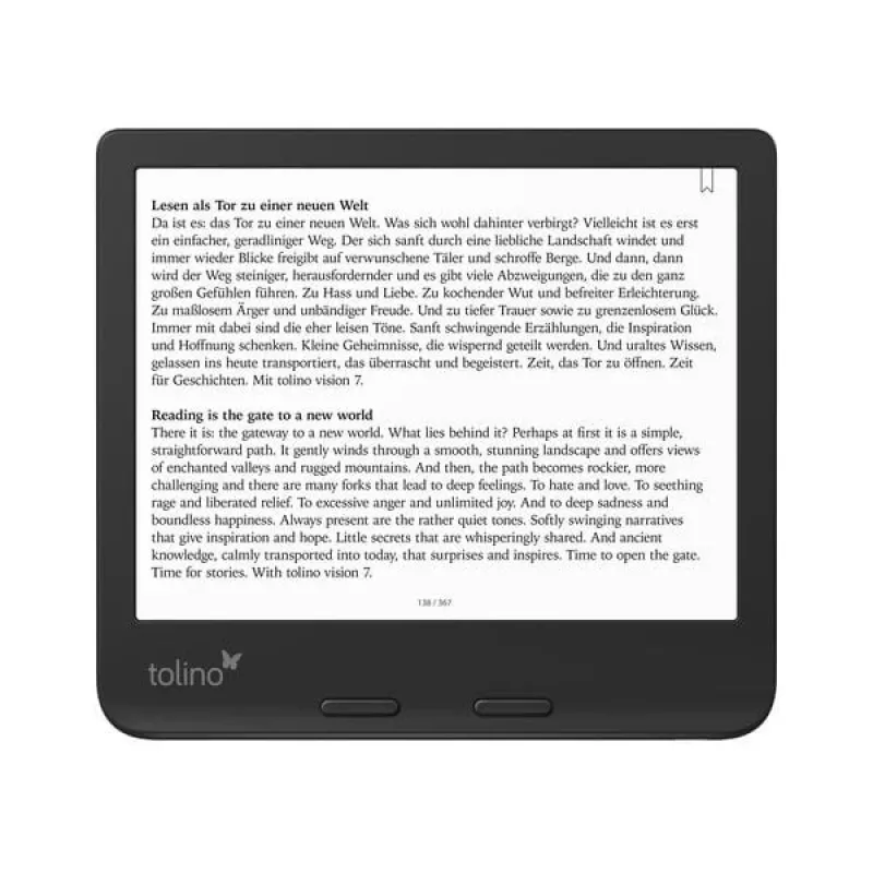 Tolino E-Book-Reader Touchscreen Wi-Fi Schwarz