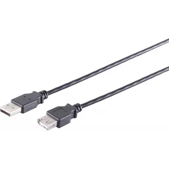 USB-Kabel S/CONN 13-24305 USB 2.0 0,3 m Schwarz