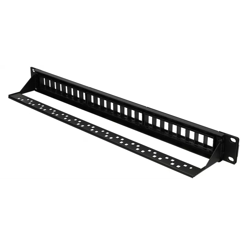 Patchpanel Extralink 24-Port U/UTP (UTP) modular, 1U, schwarz, 482,6 mm Breite