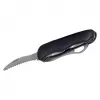 Taschenmesser AZYMUT HK20018 — vollwertiges Multitool, 9 Funktionen, 420J2/3CR13 Edelstahl, geschlossen 11 cm, 146 g, Lederetui, Schlüsselring