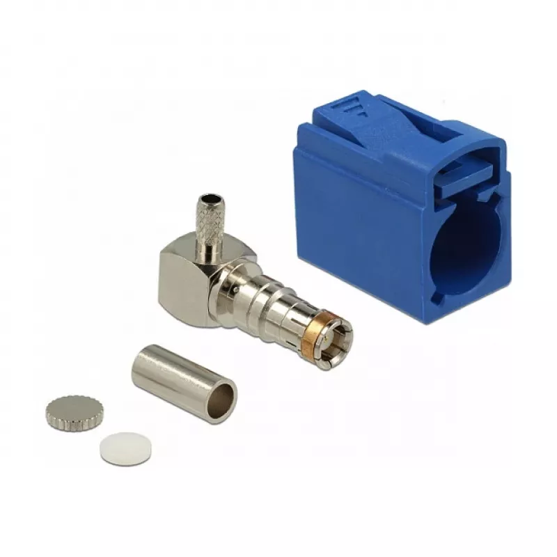 Koaxial-Steckverbinder DELOCK 89715 — FAKRA C Stecker, 90° abgewinkelt, 13,8×21,5×9,5 mm