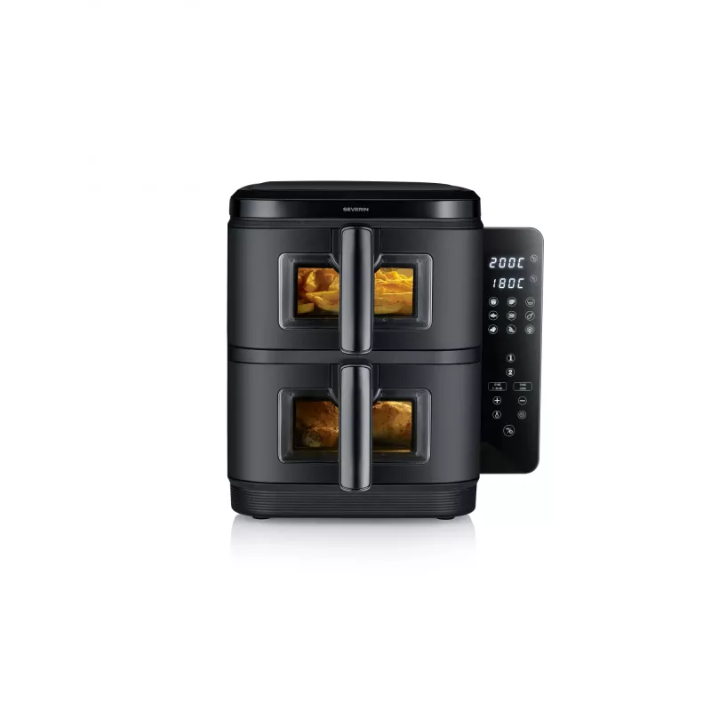 Fritteuse SEVERIN FR 2468 S-Fry Duo Stack 2-in-1 Kochkapazität, Dualkorb-Design