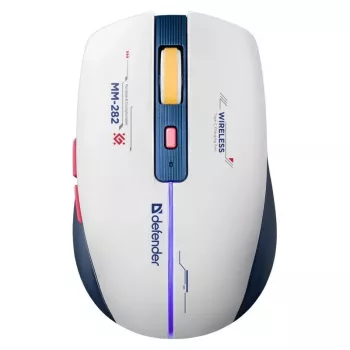 Kabellose Gaming-Maus DEFENDER MM-282 RF — beidhändig, optisch 1800 DPI, 5 Tasten, USB, batteriebetrieben