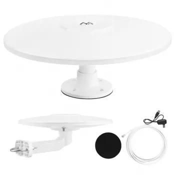 Rundum-Aktiv-DVB-T/T2-HEVC-Antenne MACLEAN MCTV-104 – Außenmontage für Wohnmobile, 174–230 & 470–698 MHz, USB 5V