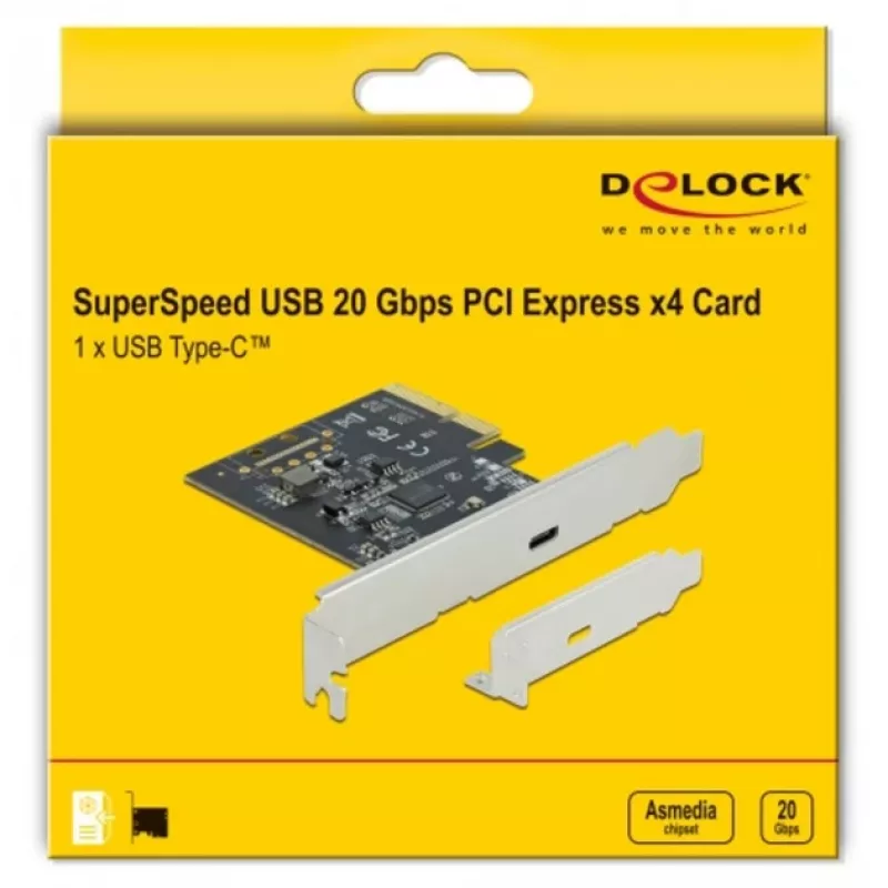 DeLOCK - USB-Adapter - PCIe 3.0 x4 Low-Profile - USB 3.2 Gen 2x2 x 1 (89036)