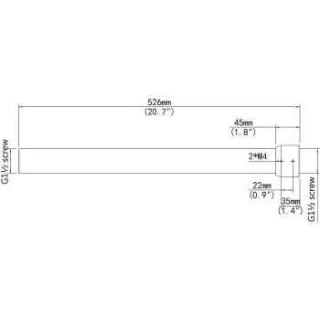 Mastmontagehalterung ALLNET ALL-CAM2498-LEP 500mm zur Kameraabhängung, kompatibel mit der ALL-CAM2498-Serie
