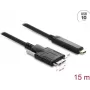 USB-Kabel DELOCK 83681 — USB C auf Micro‑USB B, USB 2.0, 15 m, Schwarz
