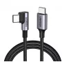 Ugreen USB-C (gerade) / USB-C (gewinkelt) PD QC 60W 3A 0,5 m US255 (grau)