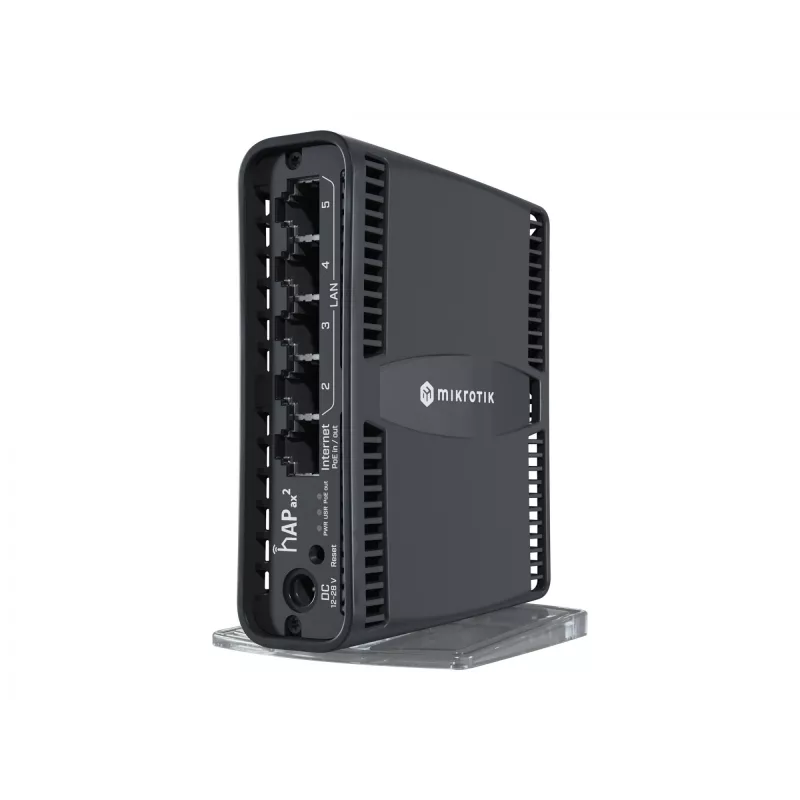 Mikrotik hAP ax2 WLAN-Router Gigabit Ethernet Dualband (2,4 GHz / 5 GHz) Schwarz