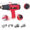 Heißluftpistolen-Set ks tools 960.1190 mit 4 Aufsätzen – elektrisches Heißluftgerät zum Erwärmen, Trocknen und für Schrumpfschläuche
