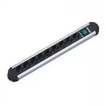 Power Extension Bachmann PRIMO 1.75m 6 AC Outlets Schwarz Silver