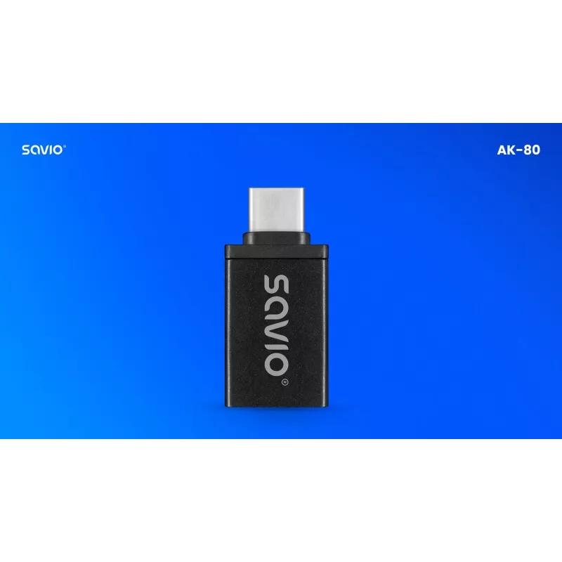 Savio AK-80 Videokabel-Adapter 0m USB Typ-A USB Typ-C Schwarz