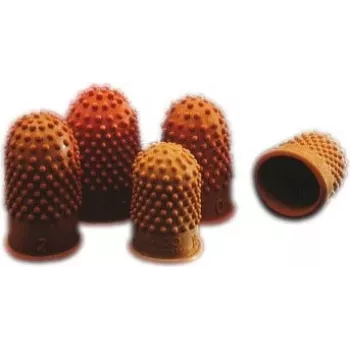 Rexel Thimblettes Velos Größe 00 - 15 mm Ø Orange Box/10, Orange, Gummi