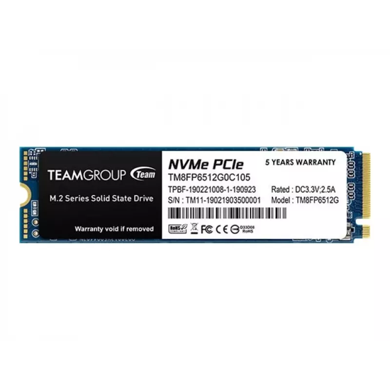 SSD-Festplatte Team Group 512 GB M.2 PCI Express 3.0 NVMe MP33
