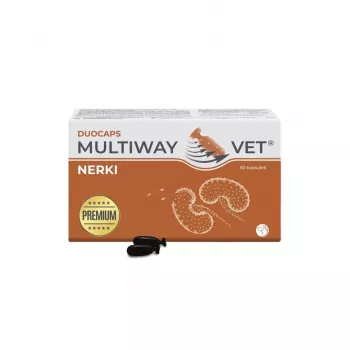 Nahrungsergänzungsmittel-Kapseln JM Sante Multiway Vet Duocaps Kidneys für Hunde und Katzen, 60 Stück, 150 g Kartonverpackung
