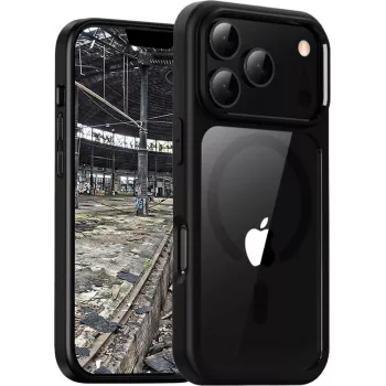 Handyhülle jt berlin BackCase JT Berlin Pankow Hybrid MagSafe für Apple iPhone 17 Pro Max, schwarz transparent