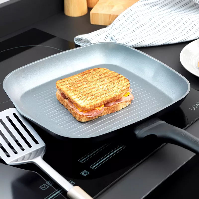 Griddle Russell Hobbs RH01861EU7 28 cm Crystaltech – antihaftbeschichtete Bratfläche, flache Grillpfanne