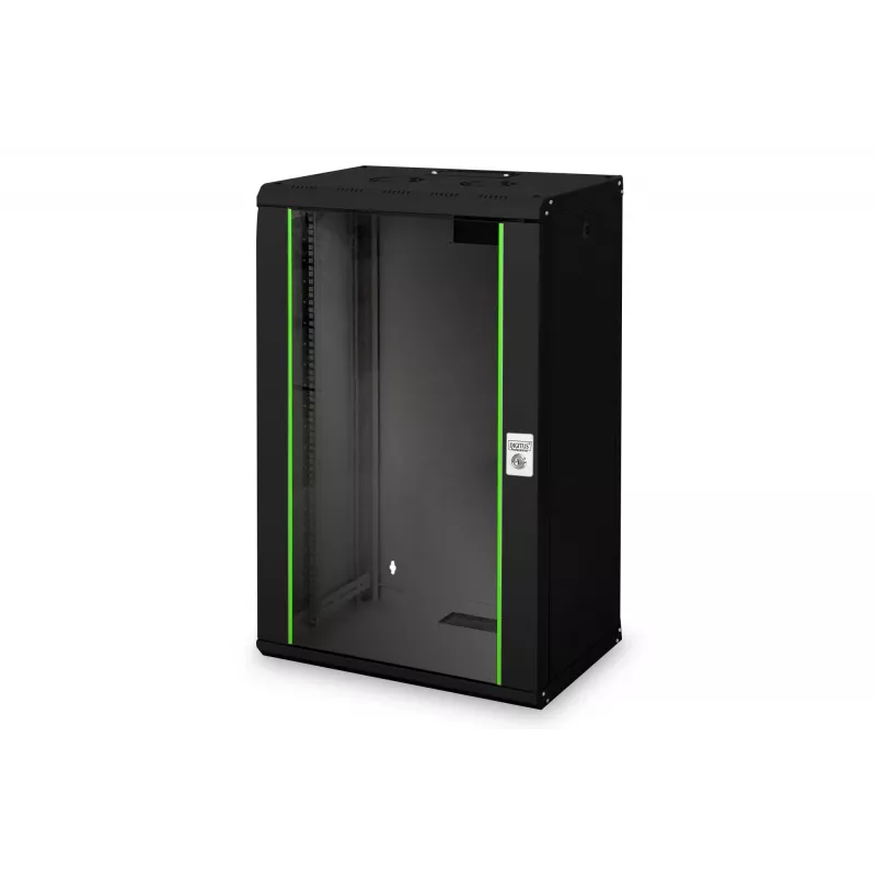 Digitus Unique DN-19 20-U-SW - Schrank - Netzwerkschrank - geeignet für Wandmontage - Schwarz, RAL 9005 - 20U - 48,3 cm (19) (DN-19 20-U-SW)