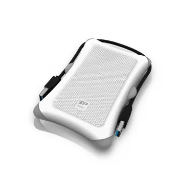 Externe HDD Silicon Power Armor A30 2 TB 2,5 Zoll USB 3.2 Gen 1, weiß, stoßfest, 256-Bit-AES