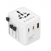 Reise-Netzteil GEMBIRD TPA-1A2C20-01-W — 20 W, USB-A (18 W) + 2× USB-C (20 W), Stecker Typ E, weiß
