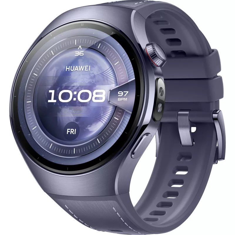 Watch 5 46mm (Rates-L39L), Smartwatch Grau/Violett, Komposit-Uhrarmband in grau-violett, Gehäuse aus Titan