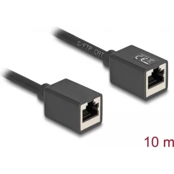 Netzwerkkabel DeLOCK 90335 RJ-45 Cat6a 10 m Schwarz