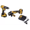Kombi-Set für Elektrowerkzeuge DeWALT DCK2080P2T-QW — 18V Li‑Ion 5Ah (2x), DCG405 Winkelschleifer, Bohrschrauber, M14 Schleiftellergewinde, Tragekoffer