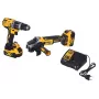 Kombi-Set für Elektrowerkzeuge DeWALT DCK2080P2T-QW — 18V Li‑Ion 5Ah (2x), DCG405 Winkelschleifer, Bohrschrauber, M14 Schleiftellergewinde, Tragekoffer