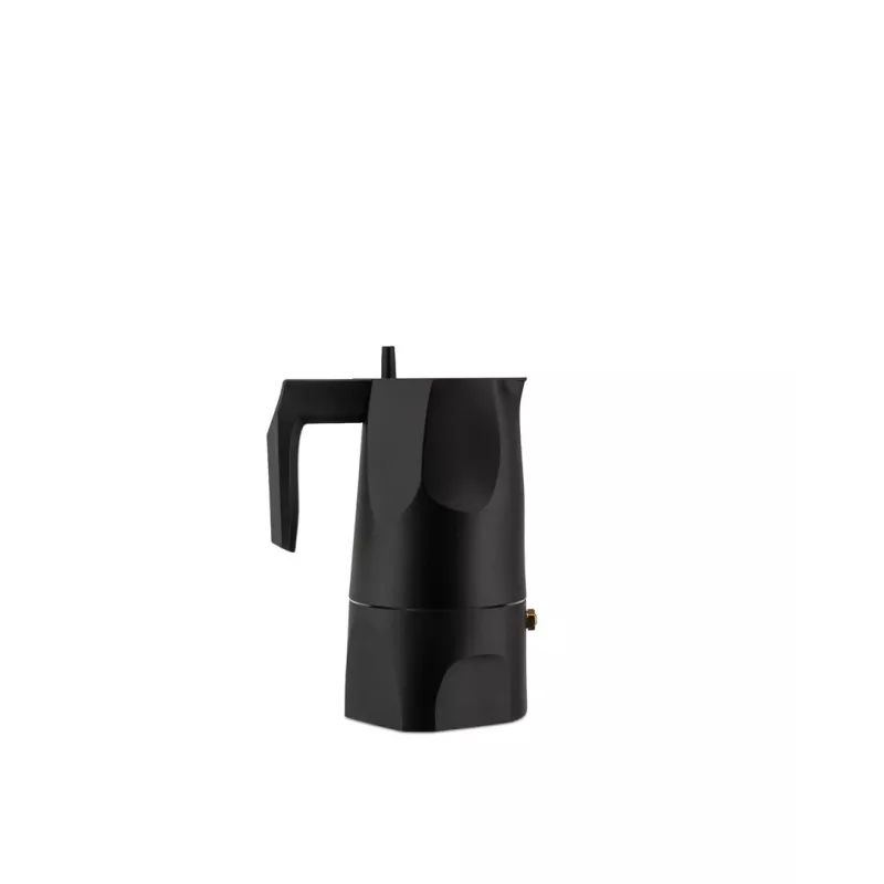 Alessi MT18/3 Espressomaschine Ossidiana, Edelstahl, Alu, 3,5 x 18,5 x 40,5 cm