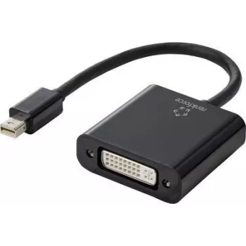 Renkforce RF-4769258 DisplayPort / DVI Adapter [1x Mini-DisplayPort Stecker - 1x DVI-Buchse 24+5pol.] Schwarz PVC-Mantel 15,00 cm (RF-4769258)