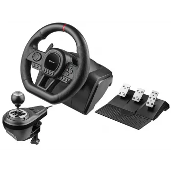 Manueller Gangschalthebel TRACER TRAJOY47345 — kabelgebundener 6-in-1-Simracer-Controller, 1,8 m Kabel, schwarz, ergonomischer rutschfester Griff, 270°-Drehung