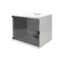 19 9U SOHO Digitus Wandschrank, grau, Glastür