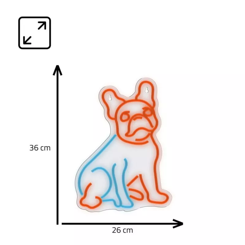 Neon Lights Dog MANTA SNL68MT Französische Bulldogge Deko-Neonschild