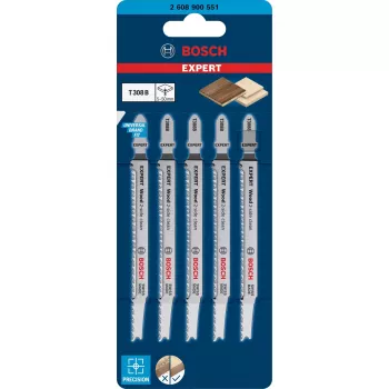 Bosch 2 608 900 551 Stichsäge-/Dekupiersäge-/Säbelsägeblatt Stichsägeblatt Holz Kohlenstoffstahl (HCS) 5 Stück