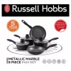 Fünfteiliges Russell Hobbs Pfannenset Metallic Marble RH02814EU7 – Antihaftbeschichtung, verschiedene Größen