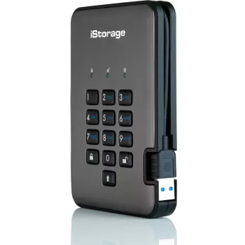 iStorage diskAshur PRO2 diskAshur PRO² SSD 2TB | Sichere tragbare Solid-State-Festplatte | FIPS 140-2 Level 2, NCSC CPA, NLNCSA BSPA & NATO Restricted | AES-XTS 256-Bit Hardware-Verschlüsselung | PIN-geschützt | Betriebssystem- und Plattformunabhängig | DSGVO-, TAA-konform | Schutz vor Brute-Force-Angriffen | Staub-/Wasserbeständig