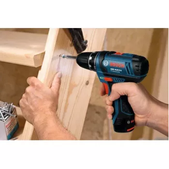 Bosch GSR 10,8-2-LI Professional Keyless Schwarz, Blau, Rot